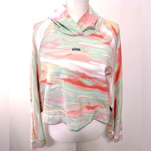 Adidas R.Y.V. Raise Your Voice Cropped Cotton Hoodie. Pastel Print, Size…